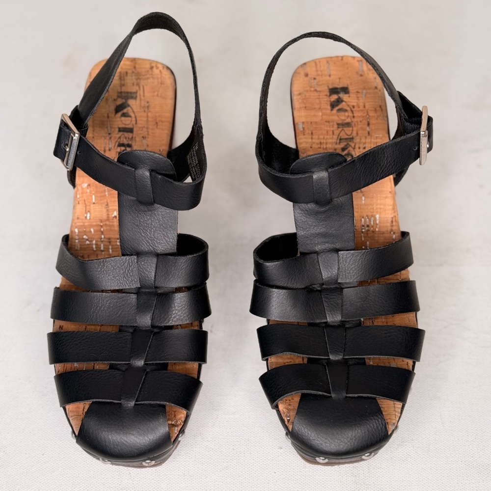 Korks black strappy high heel sandal with stud detail - Picture 10 of 11